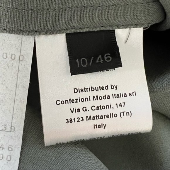 Calvin Klein Collection Womens Long Sleeve Shift Dress Sage Green size 46 US 10 - Picture 9 of 12